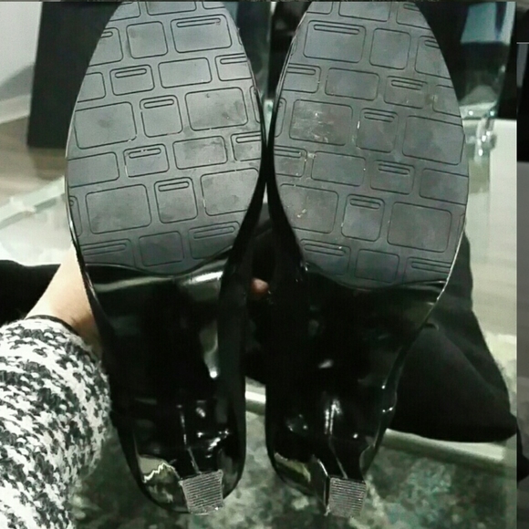 CLEARANCE /Make an offer! Genuine Suede Thigh high Heeled Boots Sz 9 - Picture 3 of 5